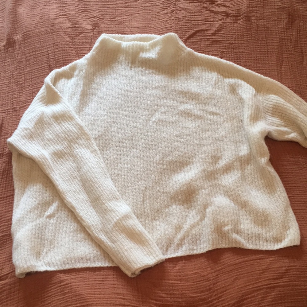 Mango white sweater alpaca acrylic blend
